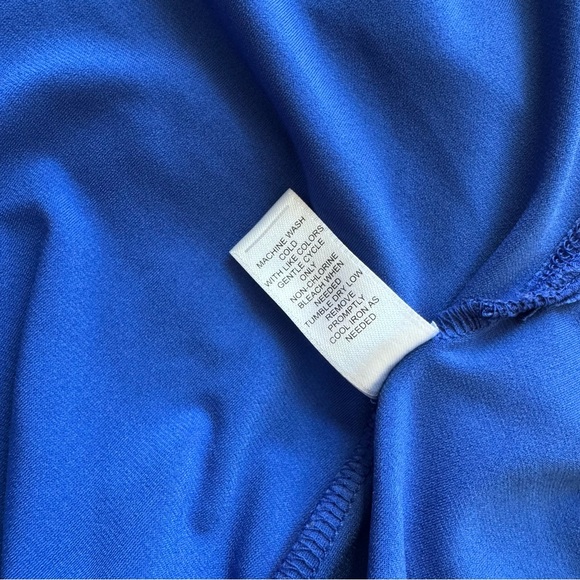 Cato Women’s 18/20W Royal Blue Tunic Top Side Slit Short Sleeve Casual Boss Lady - Picture 8 of 8